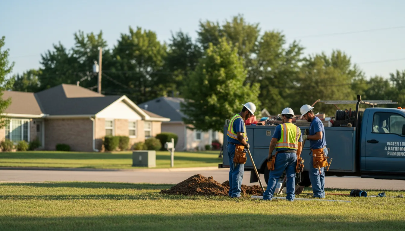 Residential water line and bathroom plumbing service in Chester, NJ